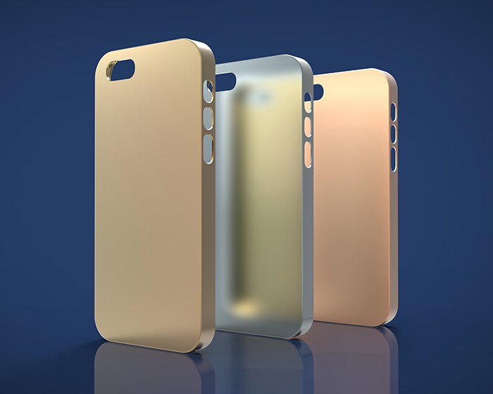 Metallic case mock-up for smartphone